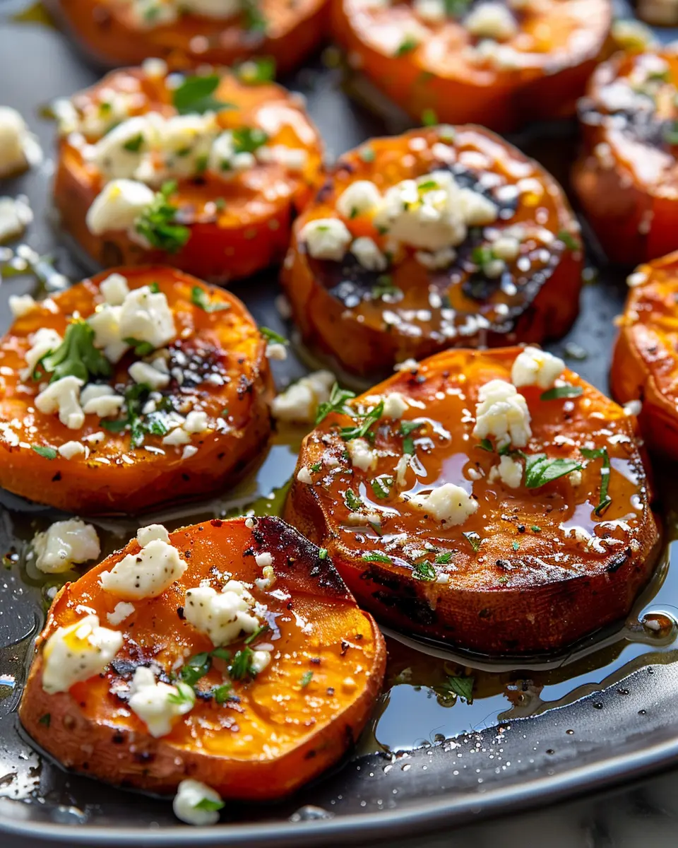 Roasted Sweet Potato Rounds with Honey &amp; Feta: A Delightful Twist