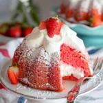 Strawberry Bundt Cake with Marshmallow Cream Filling